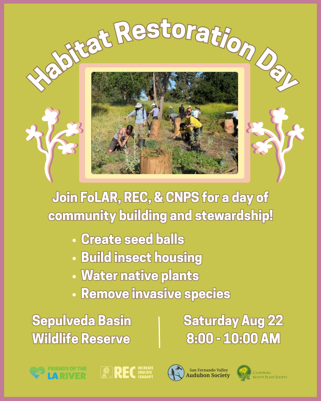Volunteer Opportunity: Habitat Restoration day at the Sepulveda Basin Wildlife Reserve
