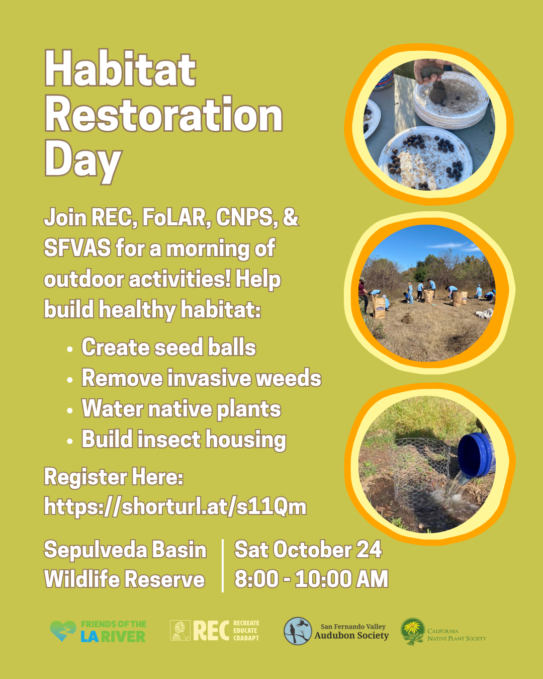 Volunteer Opportunity: Habitat Restoration day at the Sepulveda Basin Wildlife Reserve