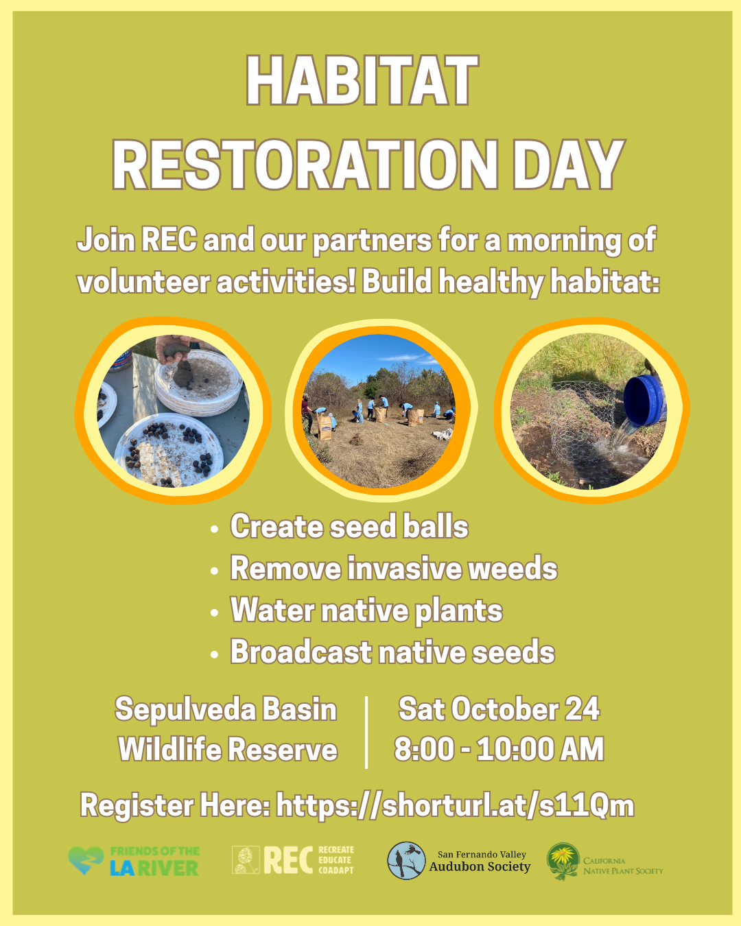 Volunteer Opportunity: Habitat Restoration day at the Sepulveda Basin Wildlife Reserve
