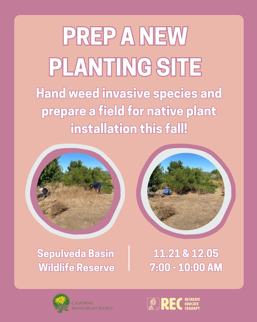 Volunteer Opportunity: Restoration at the Sepulveda Basin Wildlife Reserve