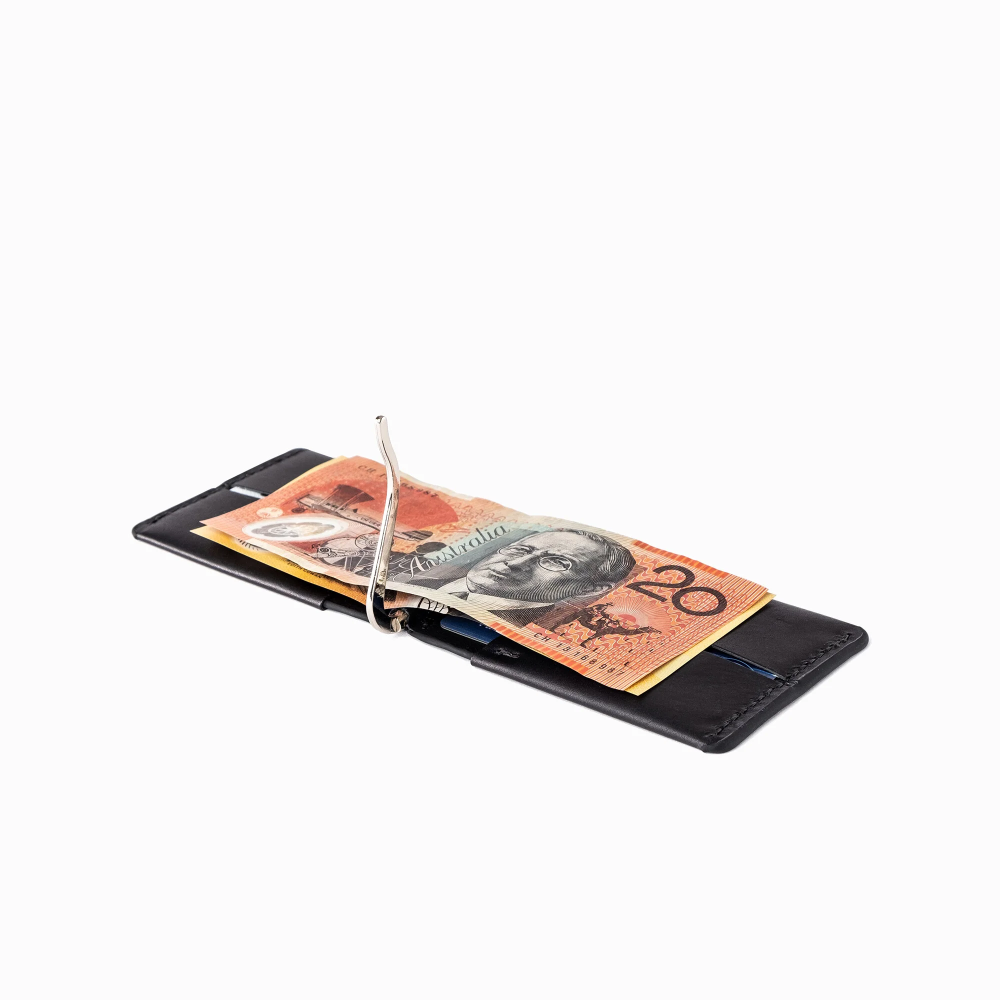 Blackinkk  mens money clip wallet open Australian made Brisbane