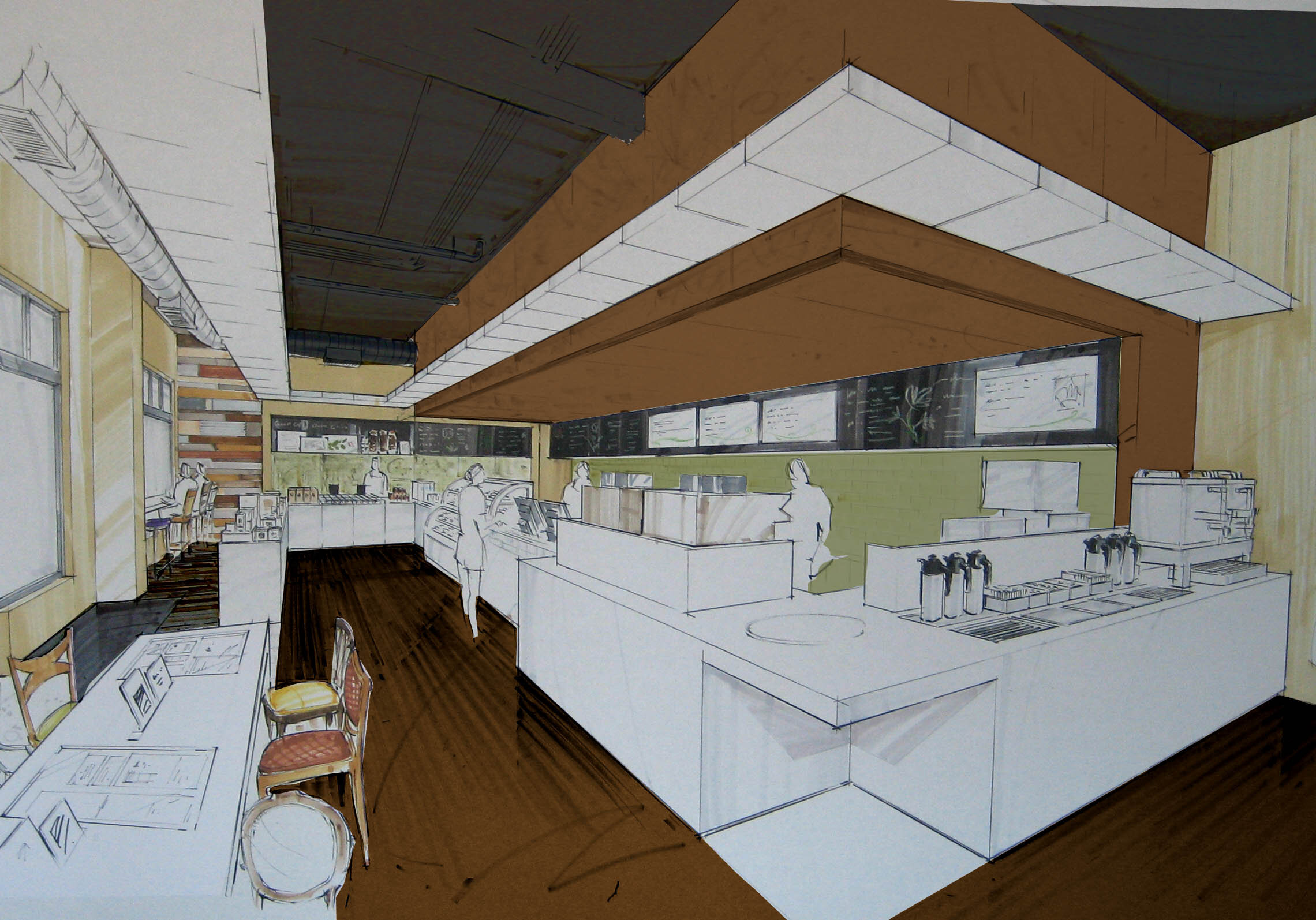 Starbucks Concept store drawing coffee bar