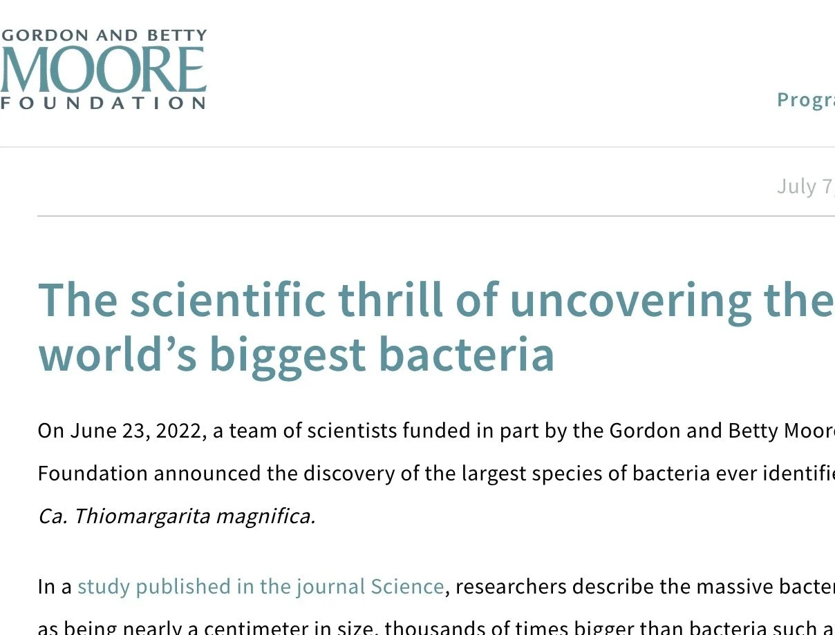 CATEGORY: Science. Audience: external -- grantees, potential grantees, peer organizations and philanthropies.