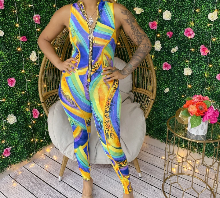 Multi Print Jumpsuit