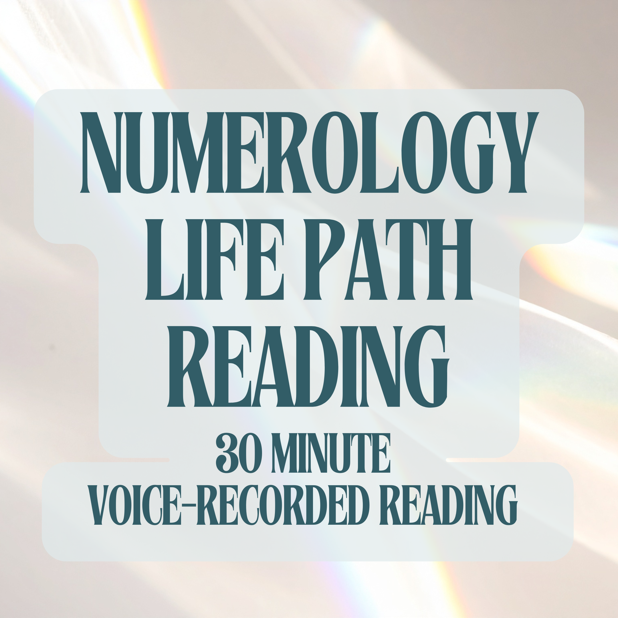 Numerology Life Path Audio Reading