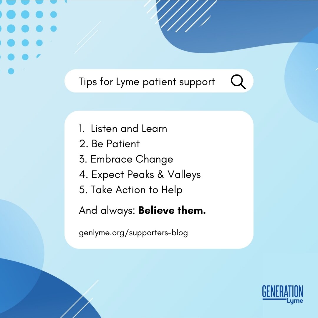 Check out this month's post on our Blog for Supporters: &quot;5 Helpful Practices for Supporters!&quot; 🌟 It's about how to help Lyme patients navigate their experiences&mdash;and it starts with validating them.⁣
Every Lyme disease patient has a uni