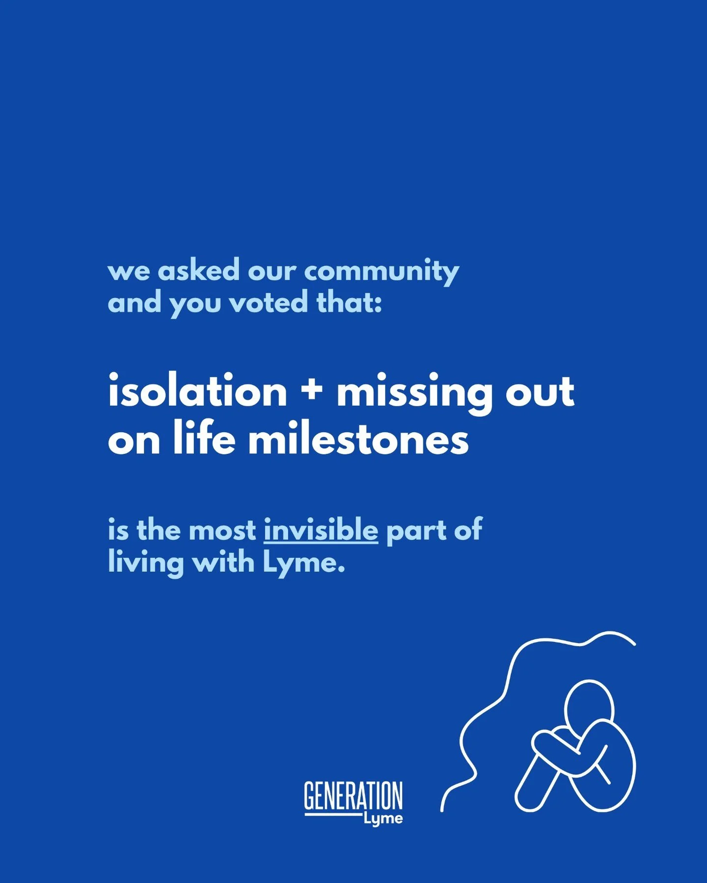 We asked you a few weeks back what you feel is the most invisible part of living with Lyme. We weren&rsquo;t surprised that this one hit the hardest in our community.

It&rsquo;s the birthdays you missed.
The plans you had to cancel.
The milestones t