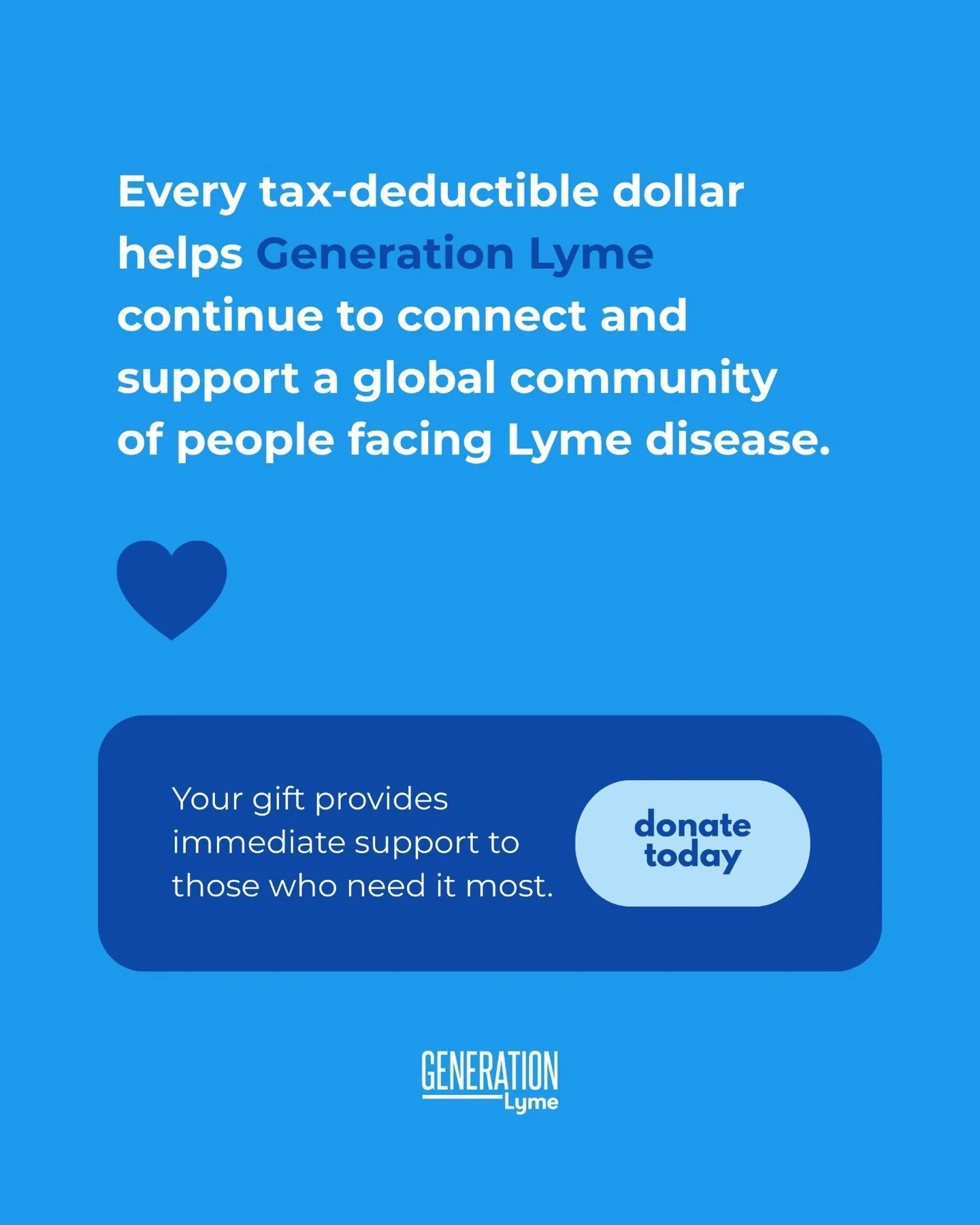 Every bit of support helps us show up for this community in real, meaningful ways.

Whether it&rsquo;s a one-time donation or sharing our work with someone who needs it, it all fuels the spaces where people with Lyme can feel seen, heard, and connect