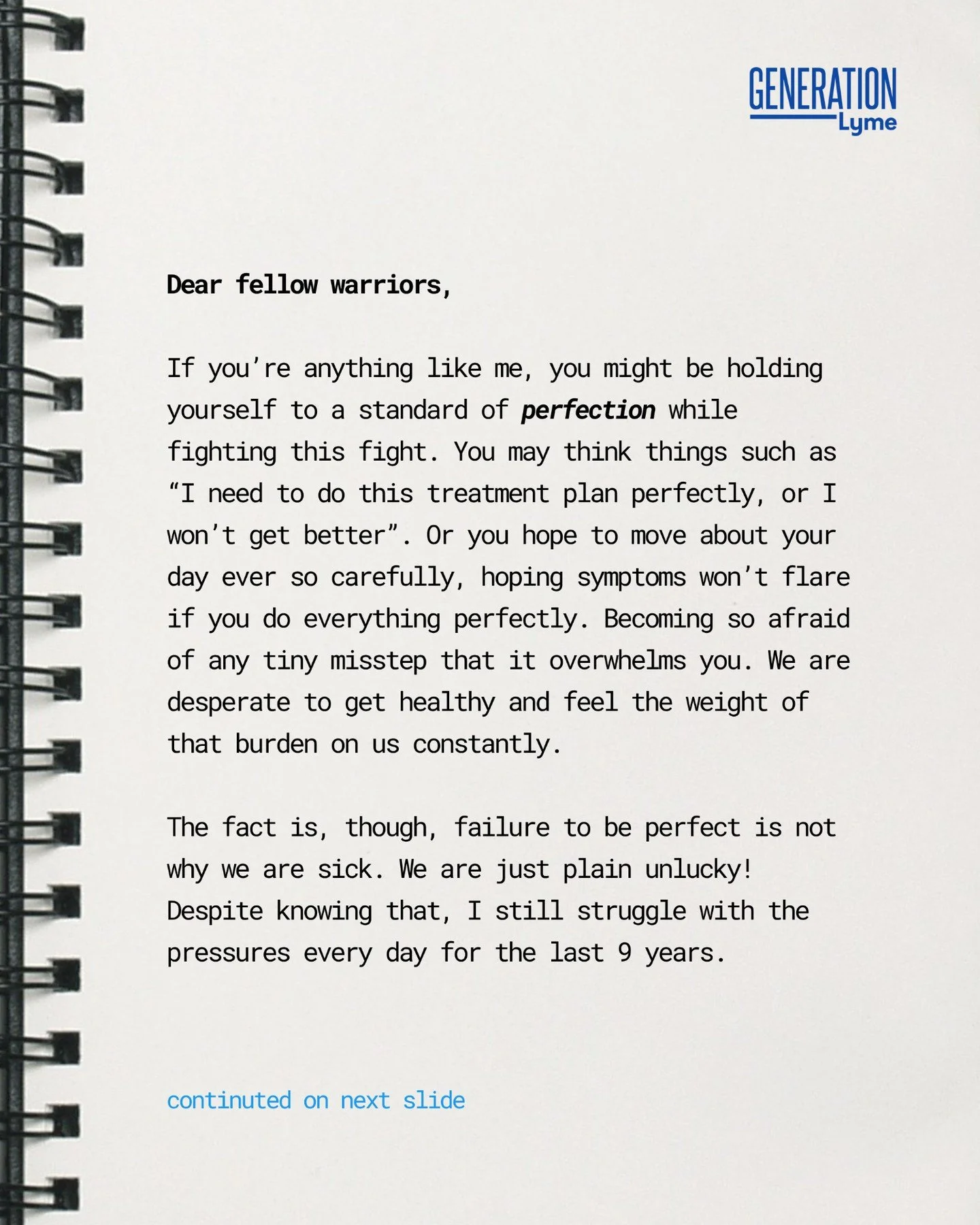 Today's "Letter to Lyme" is from our community Member, Abbey.

Abbey speaks directly from her heart to every one of us who battles Lyme and shares some things she wishes she had known sooner about this journey. 

Thank you again to everyone