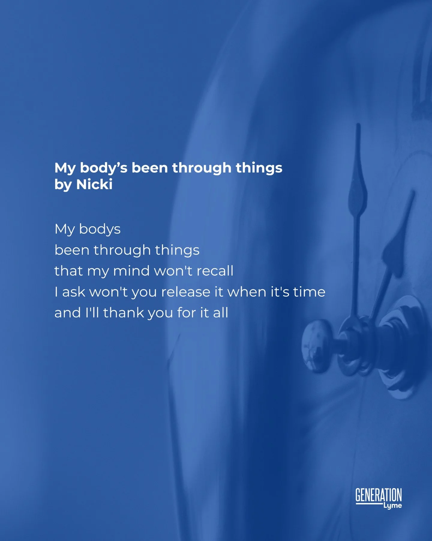 Today's Letter to Lyme is actually a poem previously submitted during World Poetry Week, which we saved for this moment.

Share this to your story and drop some love in the comments for our poet.