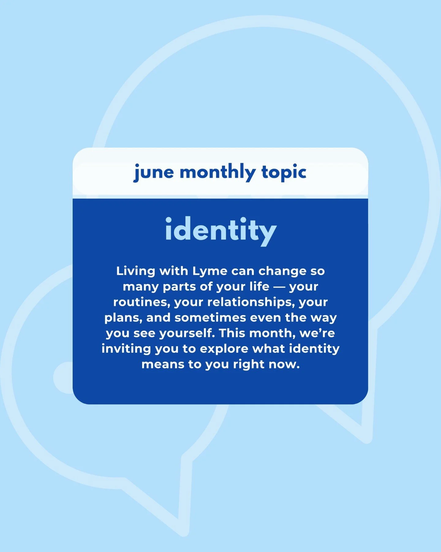 Maybe you&rsquo;ve had to let go of hobbies, careers, routines, or versions of yourself you never expected to lose. Maybe you&rsquo;re still figuring out who you are outside of appointments, symptoms, and survival mode.

This month, we&rsquo;re creat