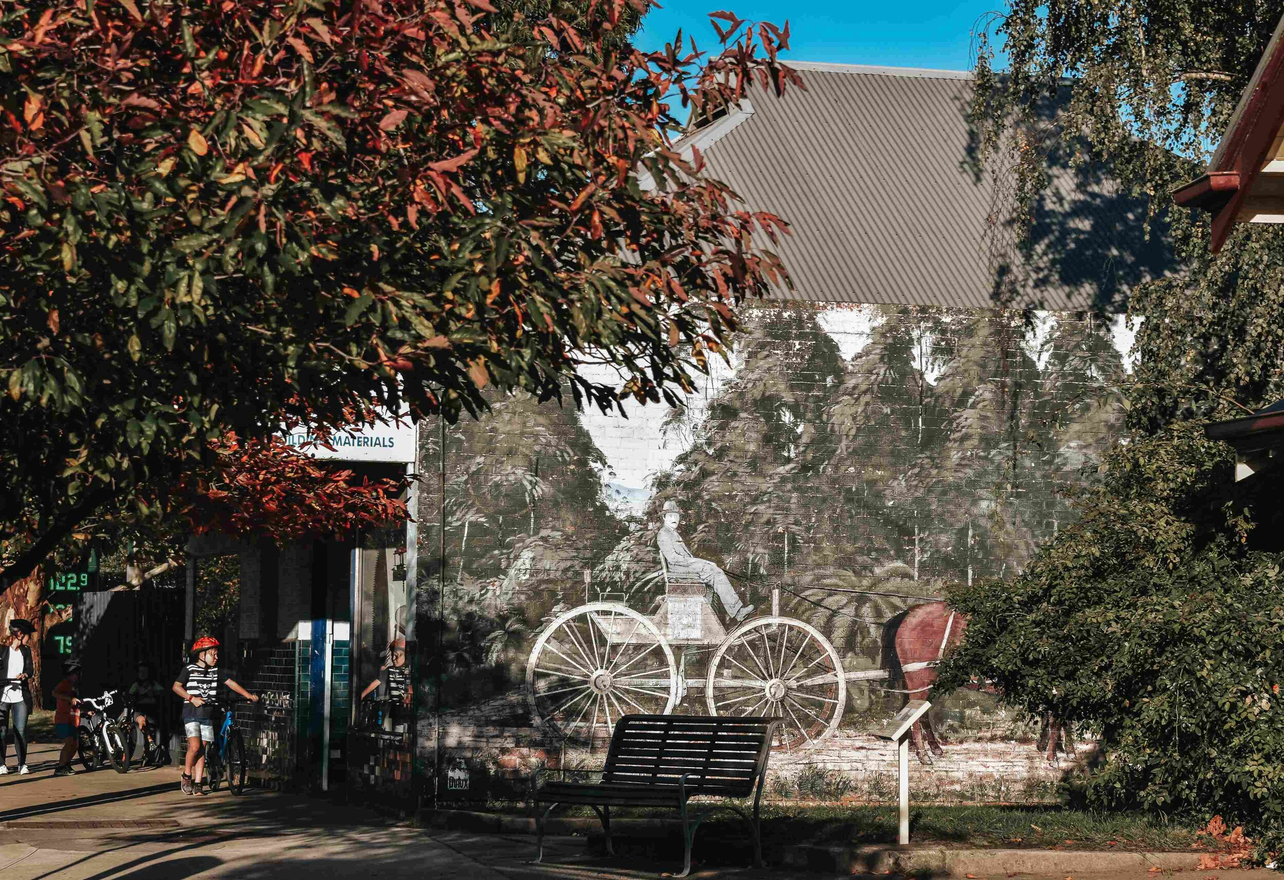 Mirboo North mural of a horse and cart.jpg