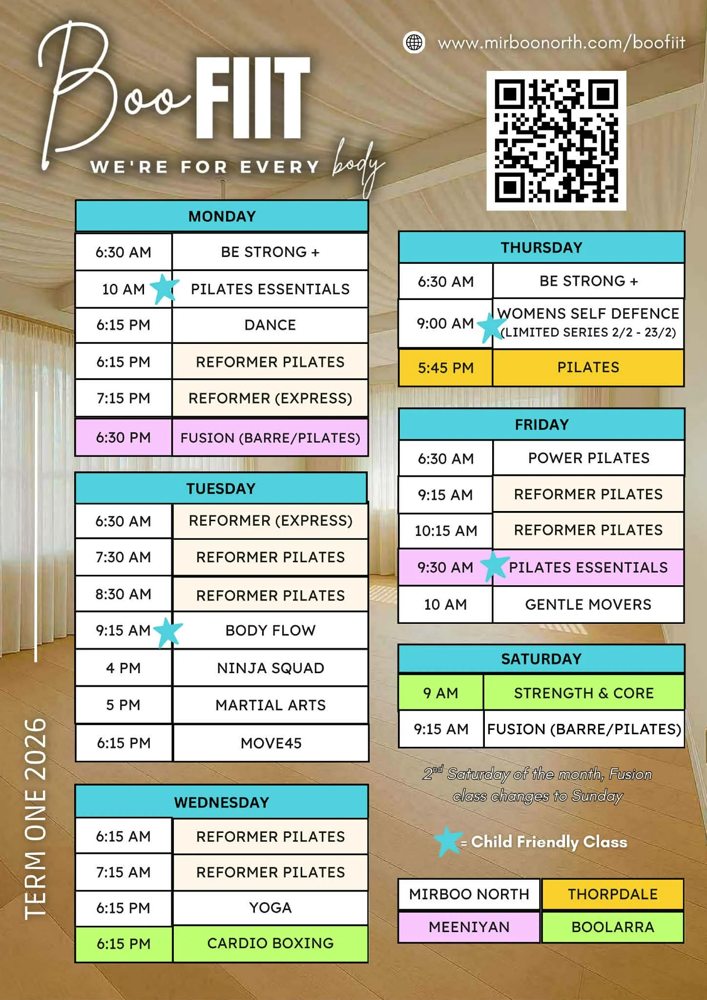 BooFIIT Term One Timetable 2026