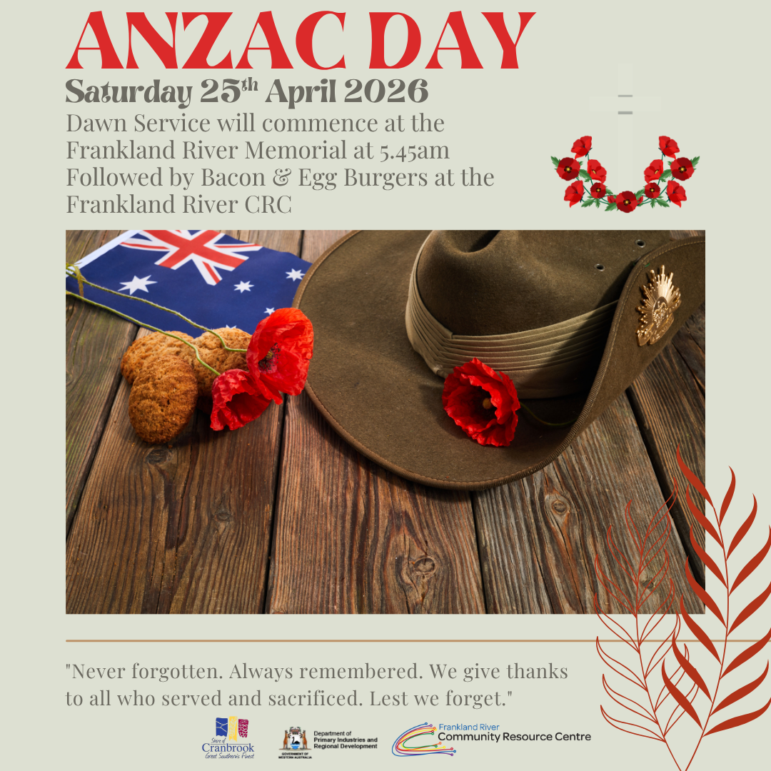 Anzac Day Dawn Service Frankland River Memorial Hall
