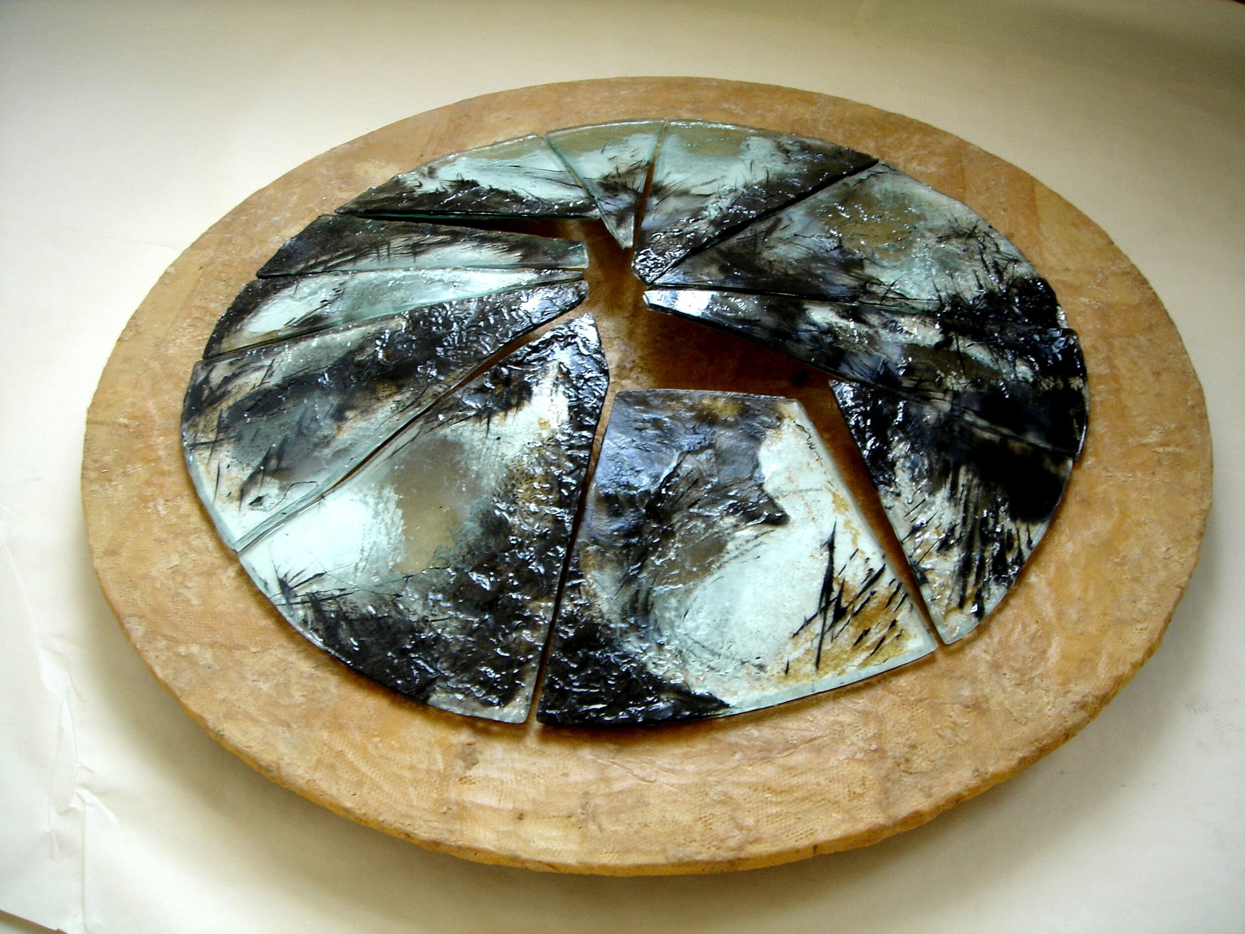 Acceptance of Loss Ø 150 cm Beeswax and cast float, painted