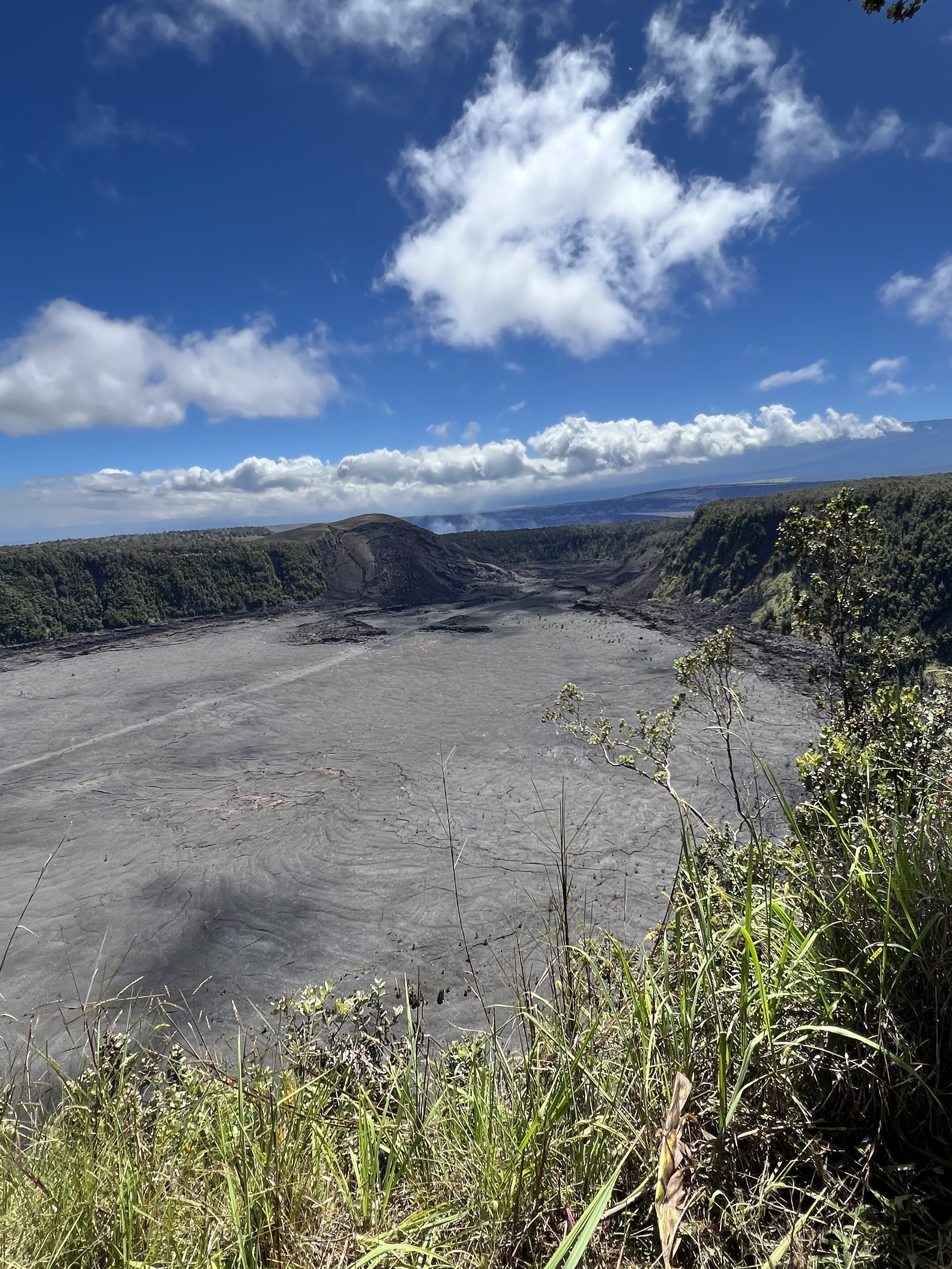 Kilauea Caldera - we walked across the floor of this - you can see the trail