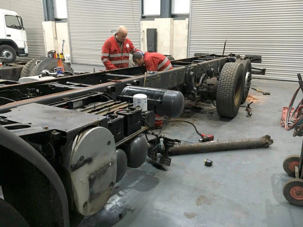 Chassis wheelbase shortened for tanker suitability