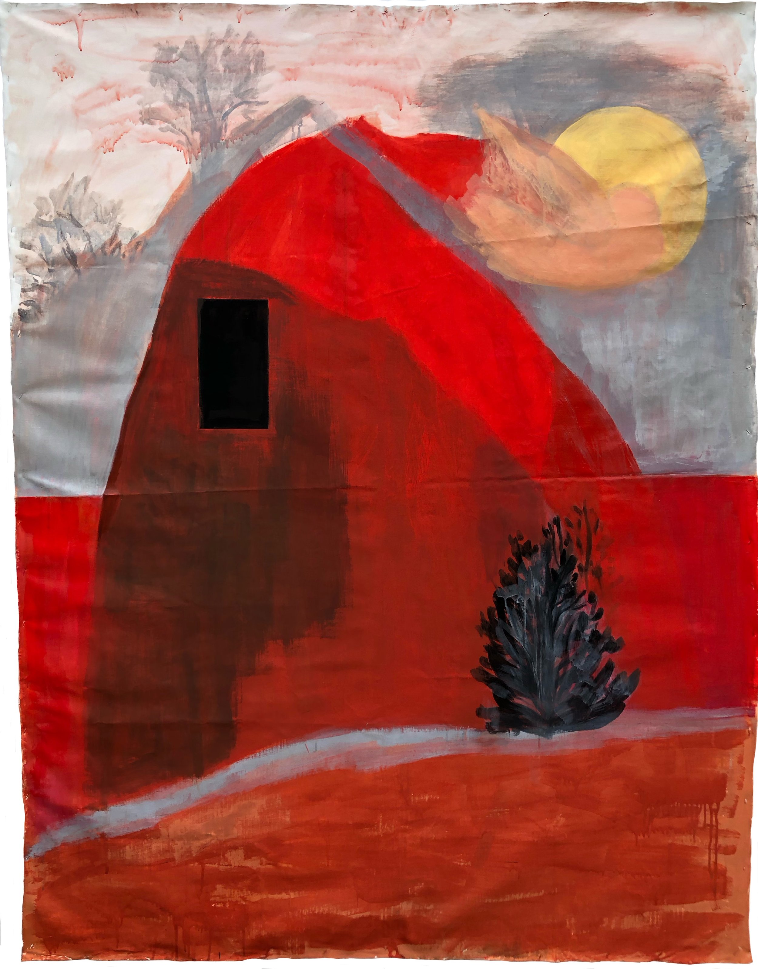 LA FUITE D"EGYPTE d'après Giotto - 200 x 165 cm - acrylic on canvas - 2024