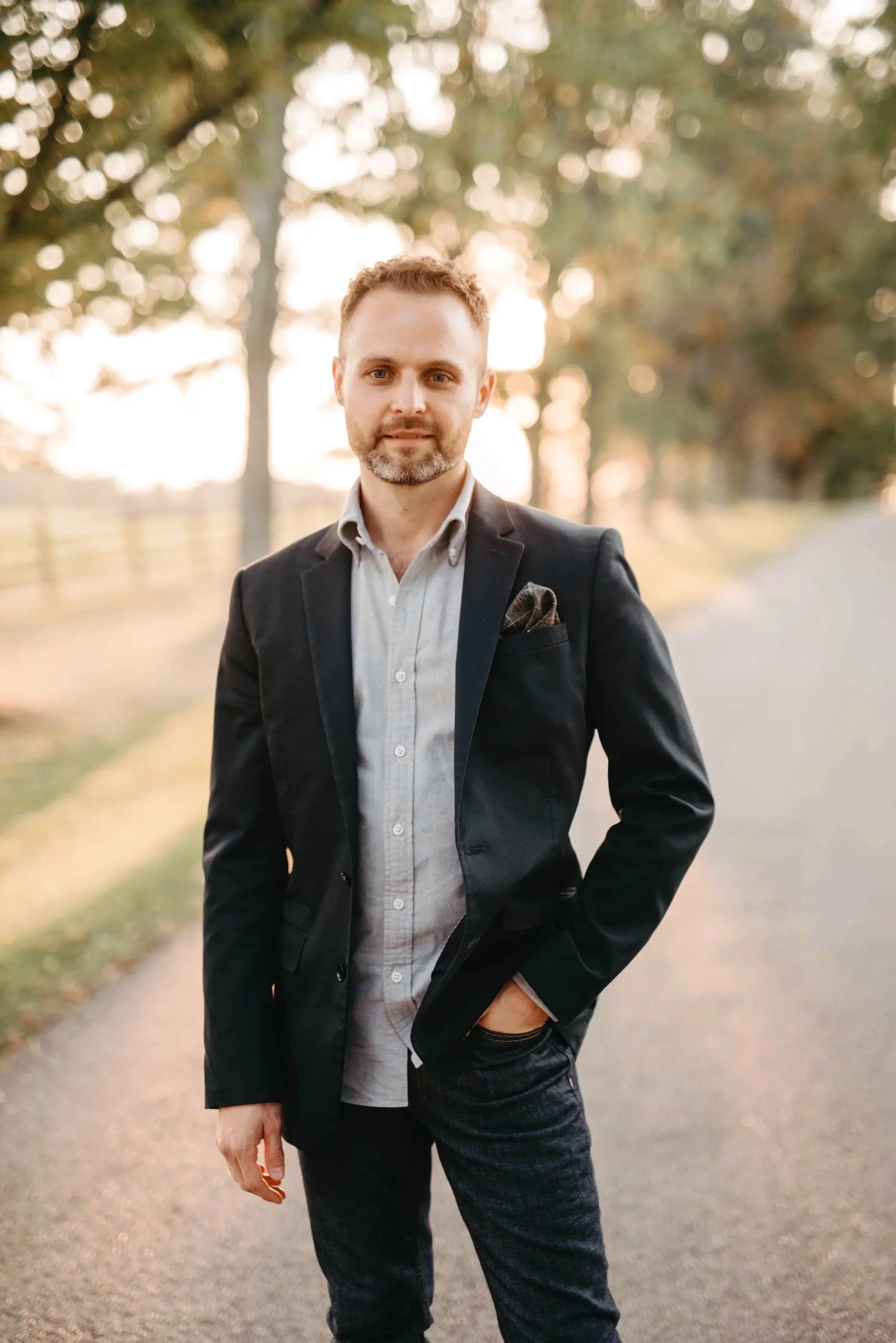 Andrew Wilton, LCSW, Individual Therapy in Buffalo, New York, outdoors at Knox Farm in East Aurora, NY.