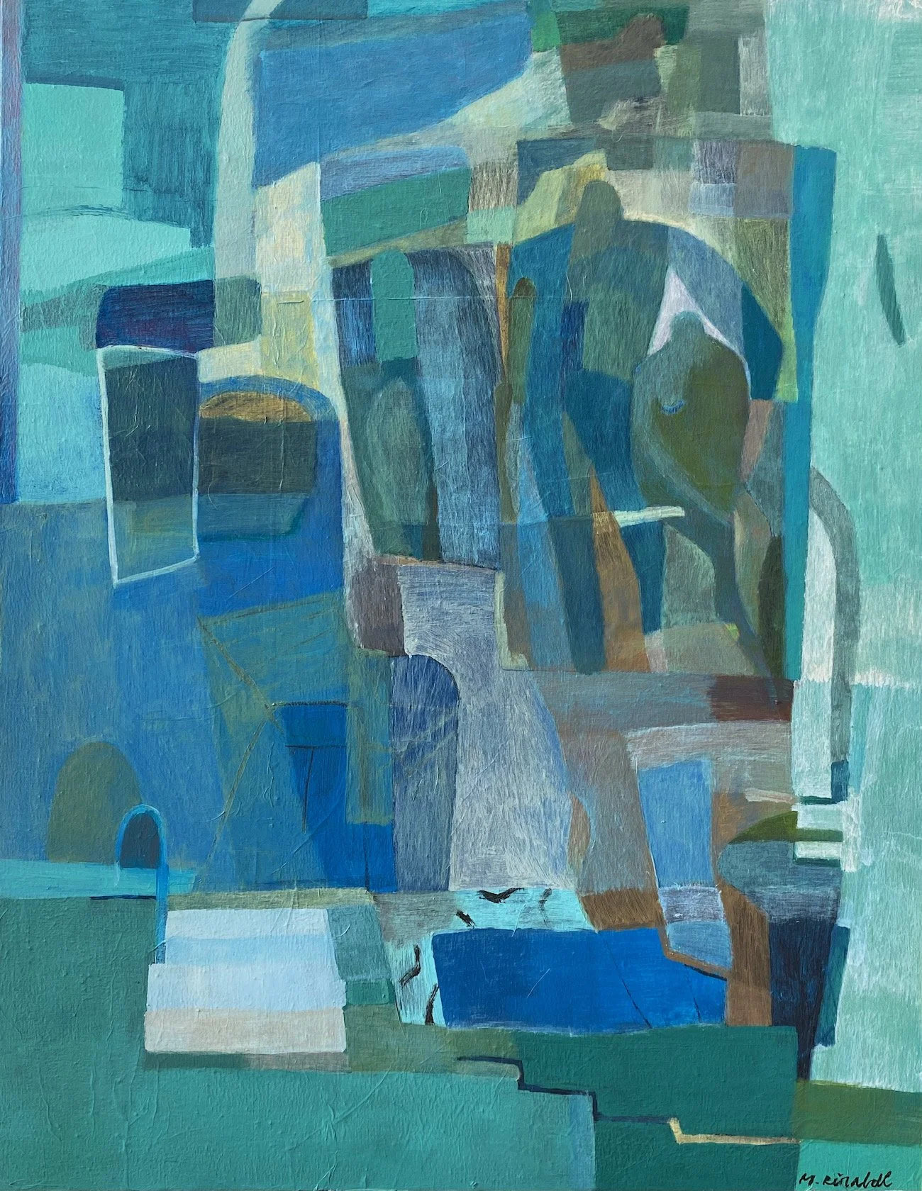 Contained, 2025, mixed media on stretched canvas, 700 x 900. Available at Artist's studio
R21 000