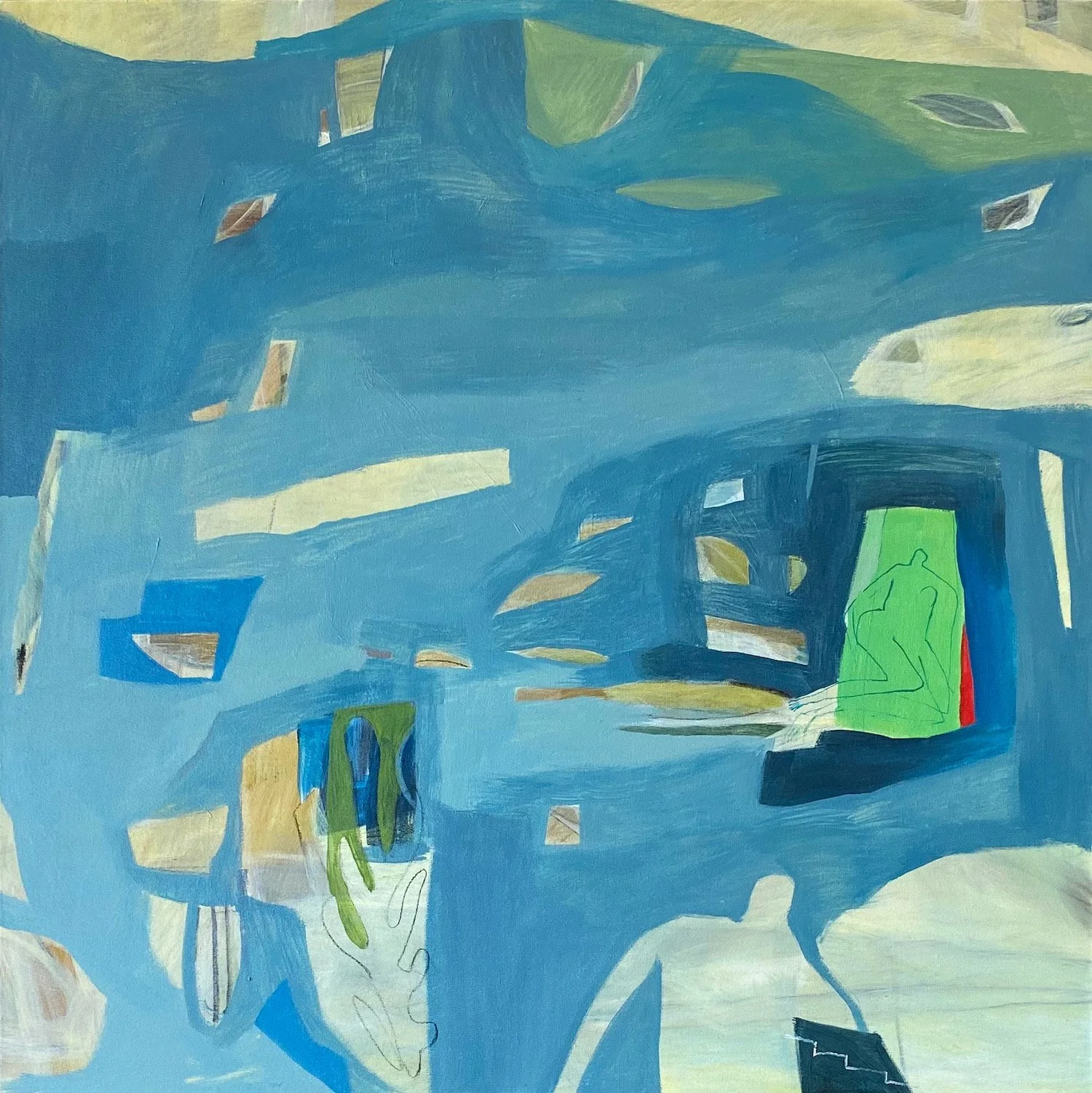 Change in the weather, 2026, Mixed media on stretched canvas, 1000 x 1000, Available at RK Contemporary, R28 800
