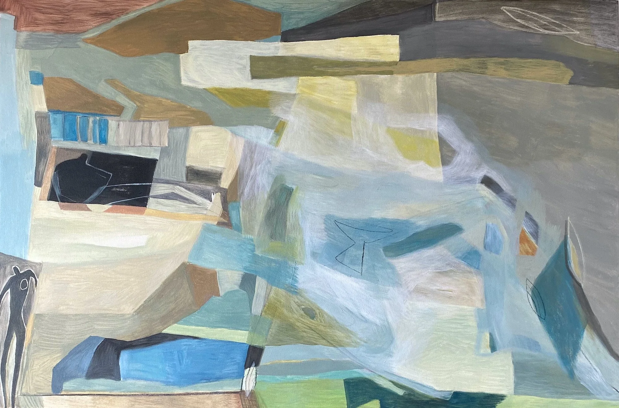 Untitled, 2026, mixed media on stretched canvas, 1500 x 1000,available at Artist's studio, R35 000