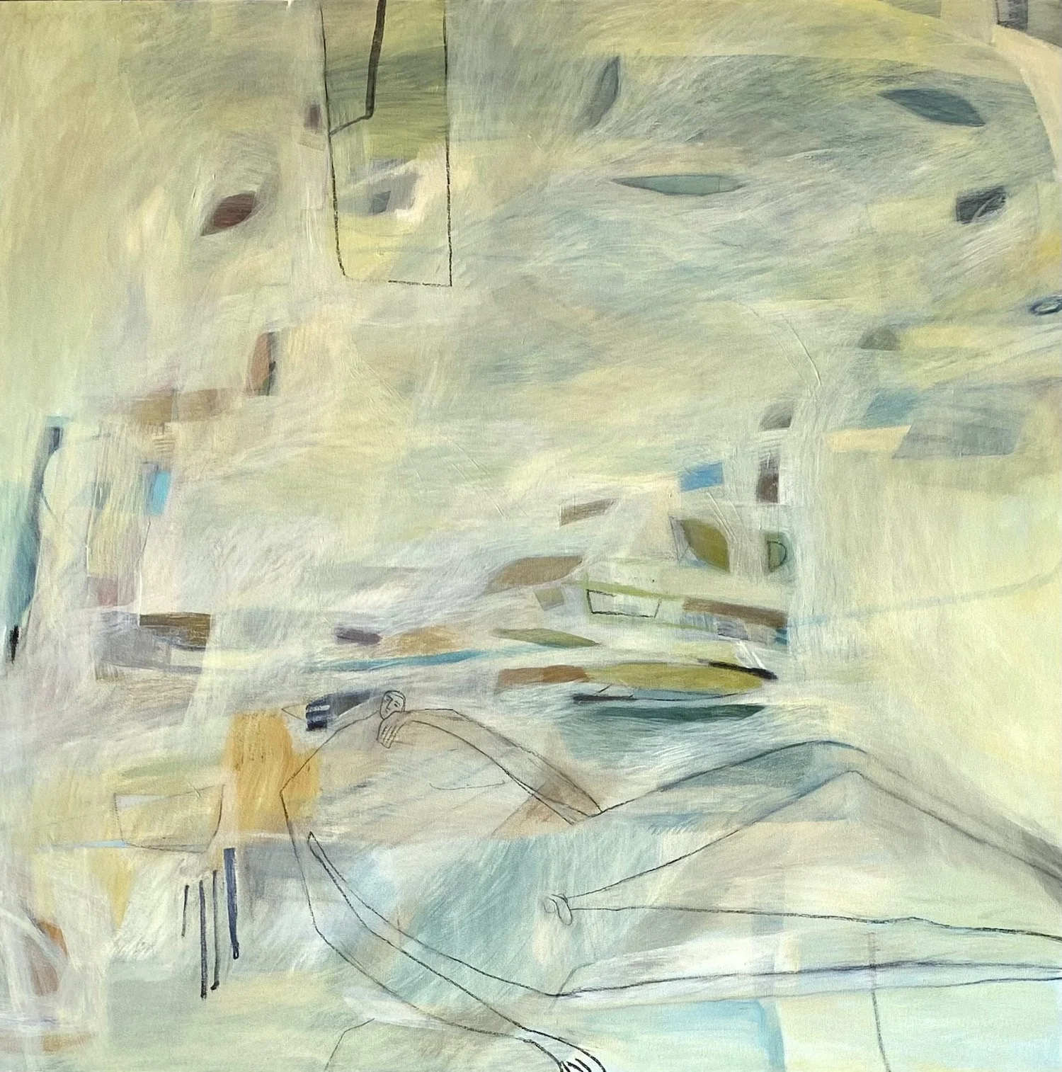 Ambivalence, 2026, mixed media on stretched canvas, 1000 x 1000, available at artist's studio, R28 800