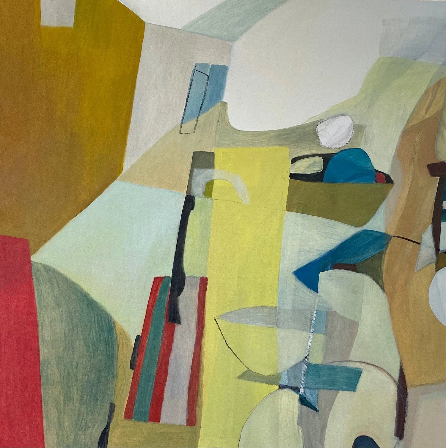 Free forms II ,2026, Mixed media on stretched canvas, 1000 x 1000, available at Artist's studio
R28 000