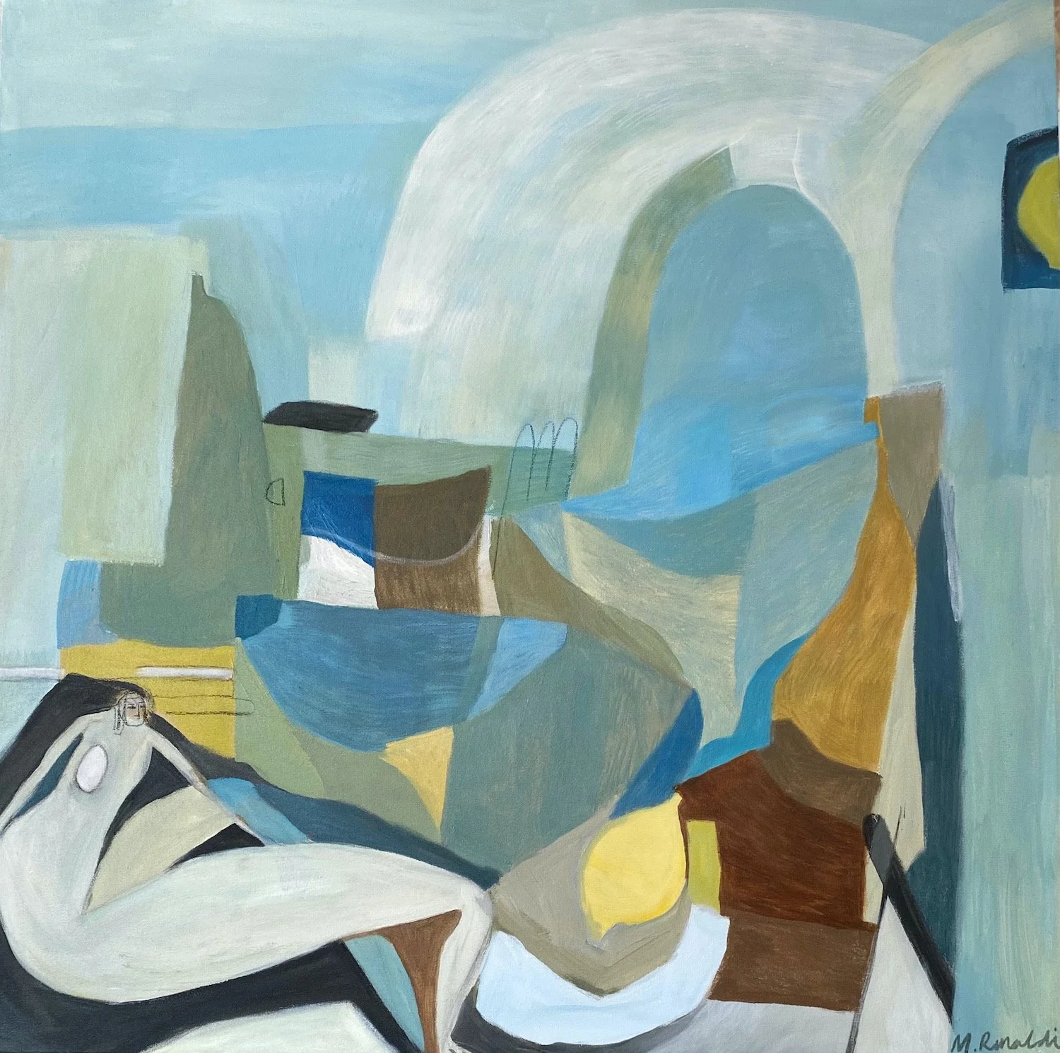 Aqua, 2026, mixed media on stretched canvas, 1000 x 1000, Available at Proctor Contemporary , R28 800