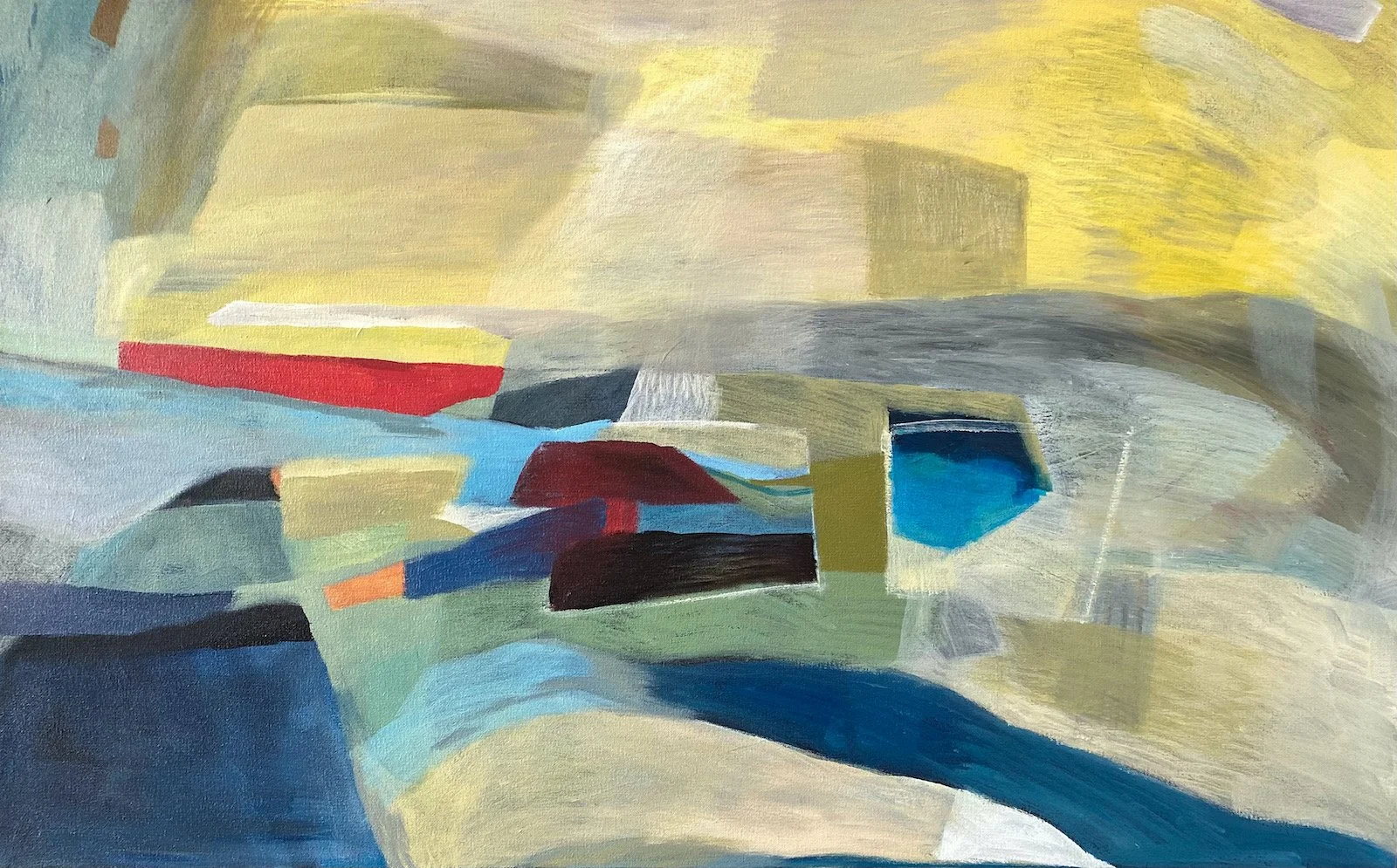 Dusk, 2026, mixed media on stretched canvas, 970 x 610, available at artist's studio, R22 000