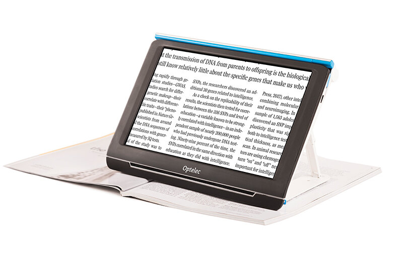 Optelec Compact 10 HD_Front right with magazine_LR.jpg