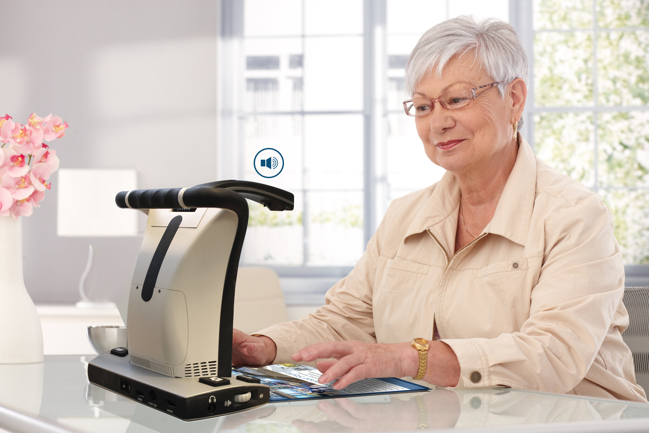 Woman Using Smart Reader Sound Icon.jpg