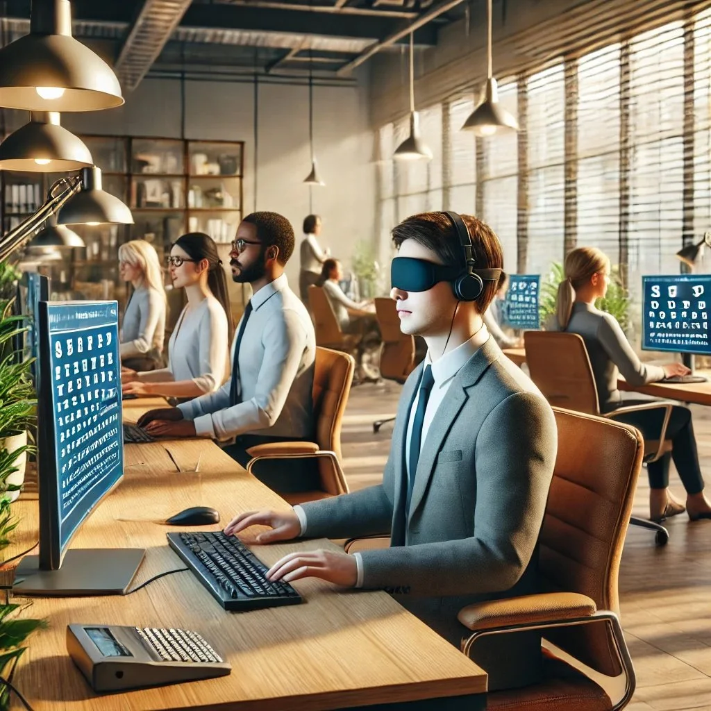 Access to work applications low vision shop