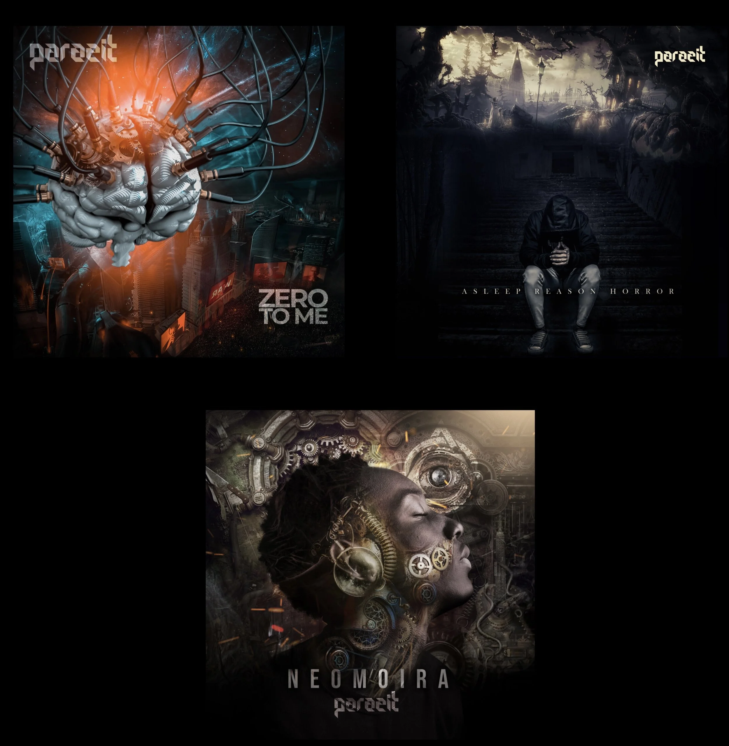 Parazit presents a full collection of new singles (Neomoira, Zero To Me and Asleep Reason Horror)