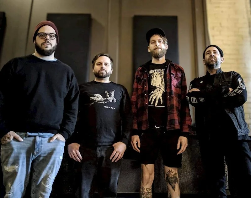 Lineup (L to R): Sean Arsenian (Guitar, Vox), Joey Cormier (Bass), Mark McGee (Drums), PQ (Vox)