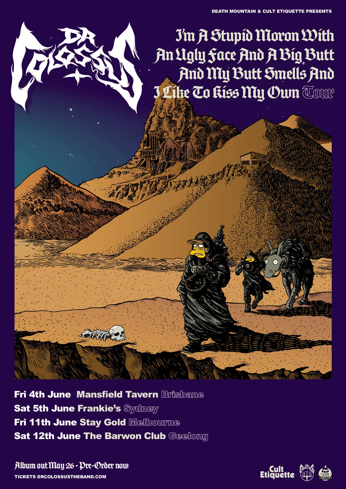 Band Members:Dr. Jon - Jono Colliver – Vocals &amp; Guitar,  Dr. Leg - Joel Colliver – Lead Guitar,  Dr. Love - Mike Findlay – Bass &amp; Vocals,  Dr. Skin - Josh Eales – Drums.&nbsp;Socialswww.facebook.com/drcolossusthebandwww.instagram.com/drcolos…