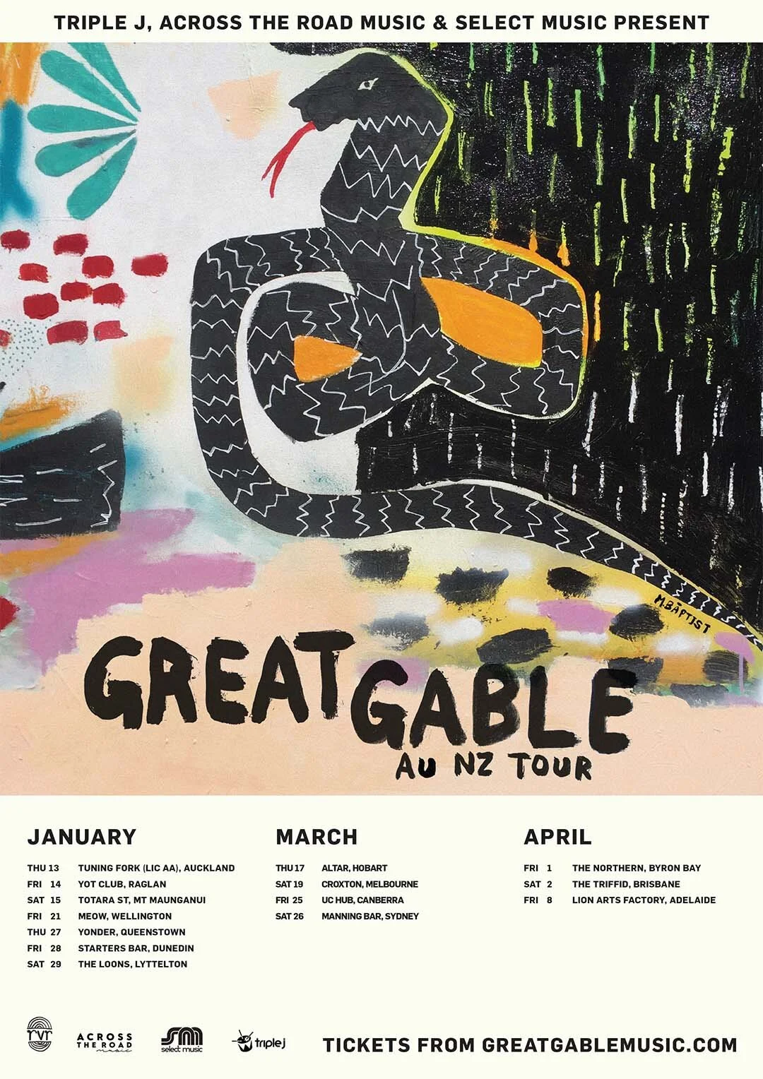 DOWNLOAD TOUR ARTWORK Artwork credit: Marty Baptist