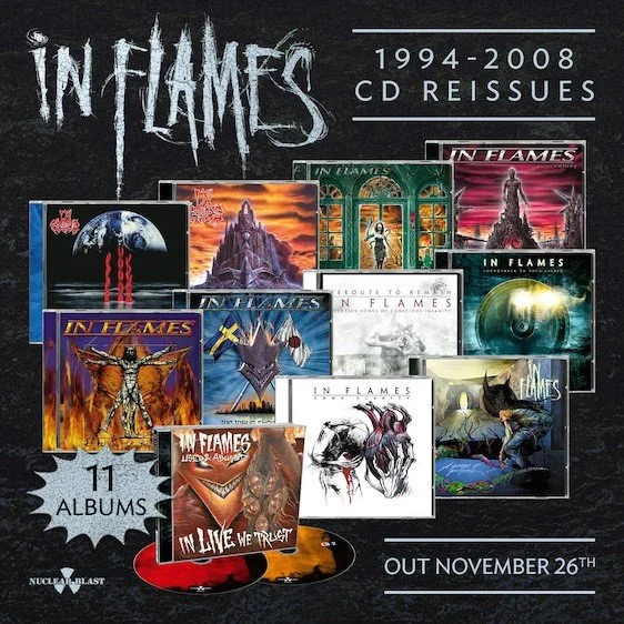 IN FLAMES To Reissue Catalogue (1994-2008) On CD November 26th!