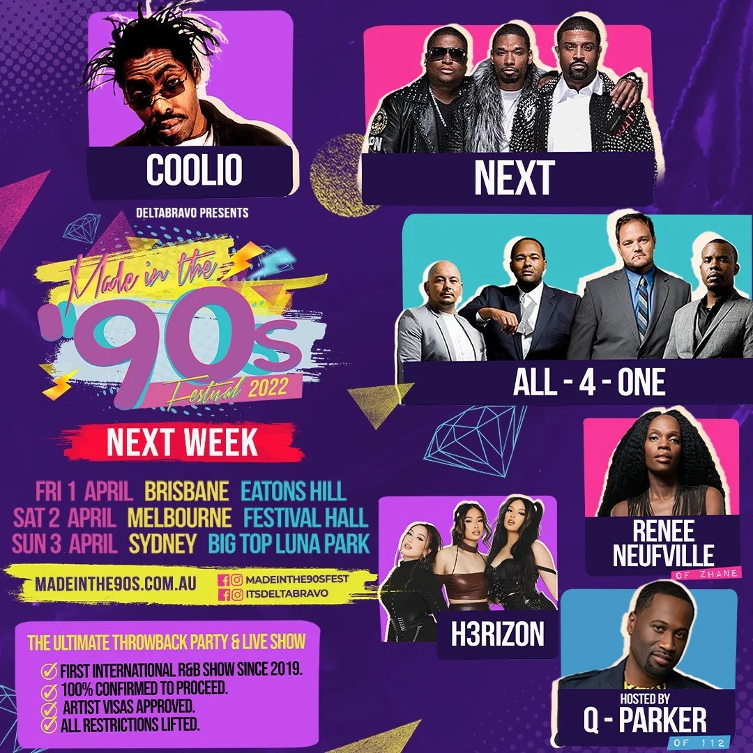 MADE IN THE '90S FESTIVAL: Coolio, Next, All-4-One, Zhané and H3rizon Hosted by Q Parker - Kicks Off This Week