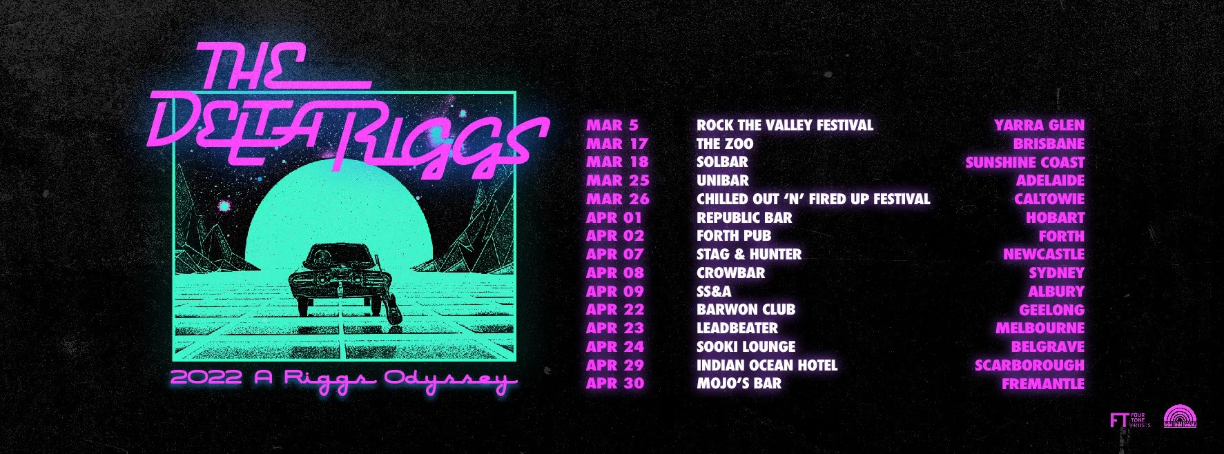 Delta Riggs with Annoying Neighbours &amp; Le Shiv at Crowbar Sydney 8th April