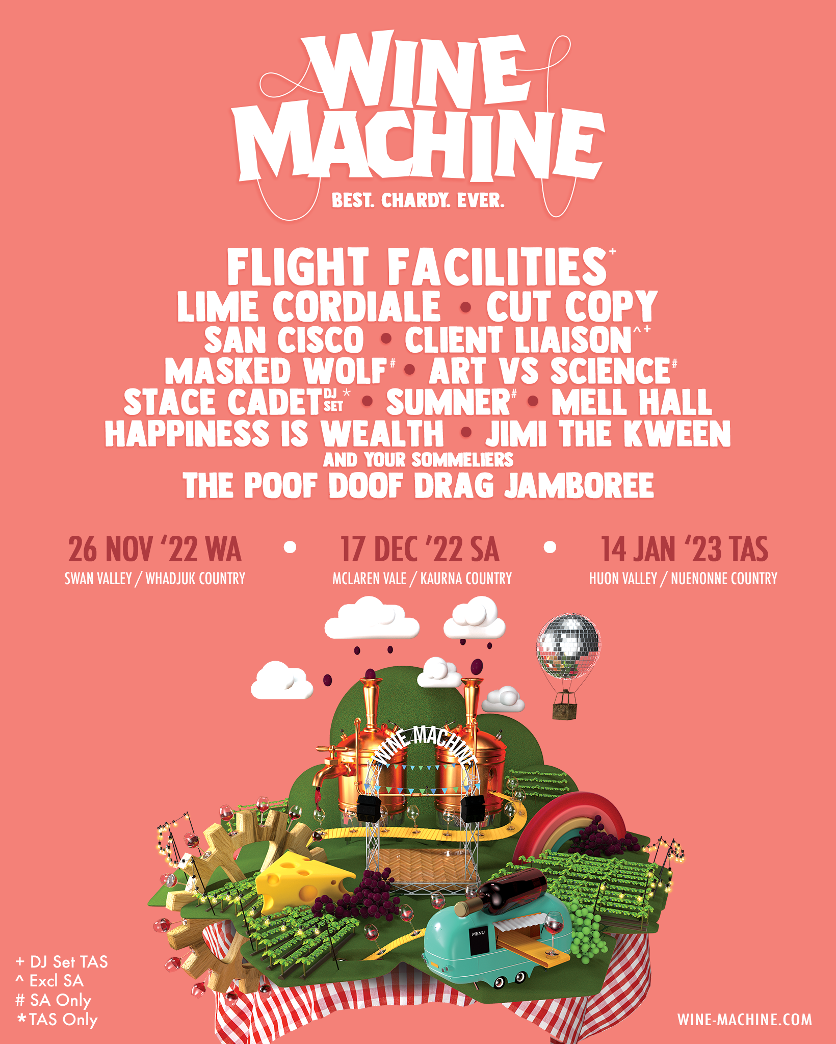 Wine Machine reveals luscious line up — RAWING IN THE PIT MEDIA