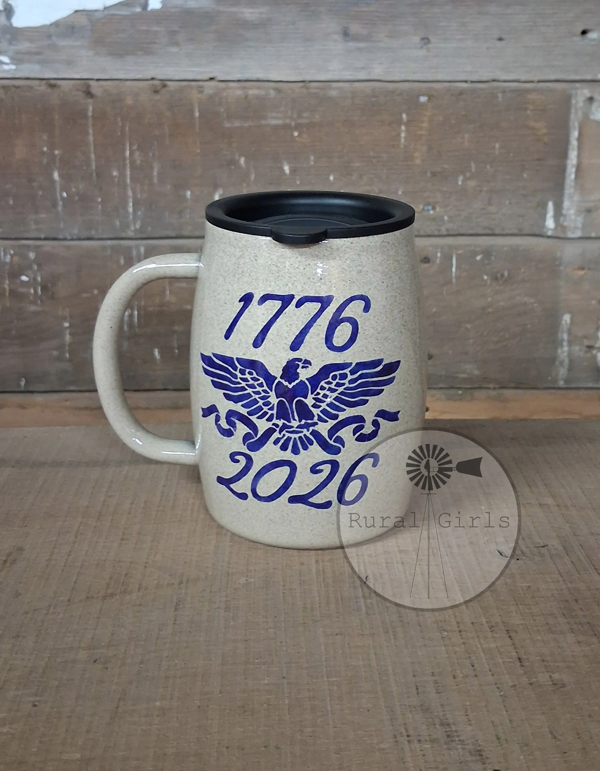 14oz Mug - Patriotic 250th Blue Crock *Limited Edition*