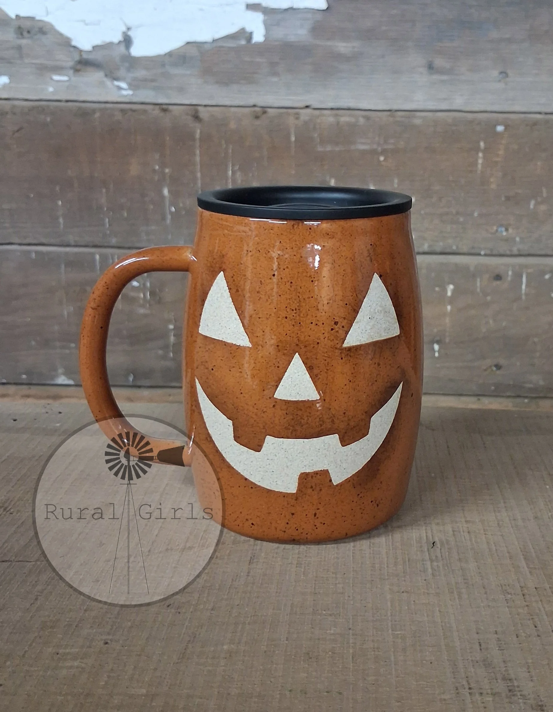 14oz Mug - Pottery Jack-O'-Lantern