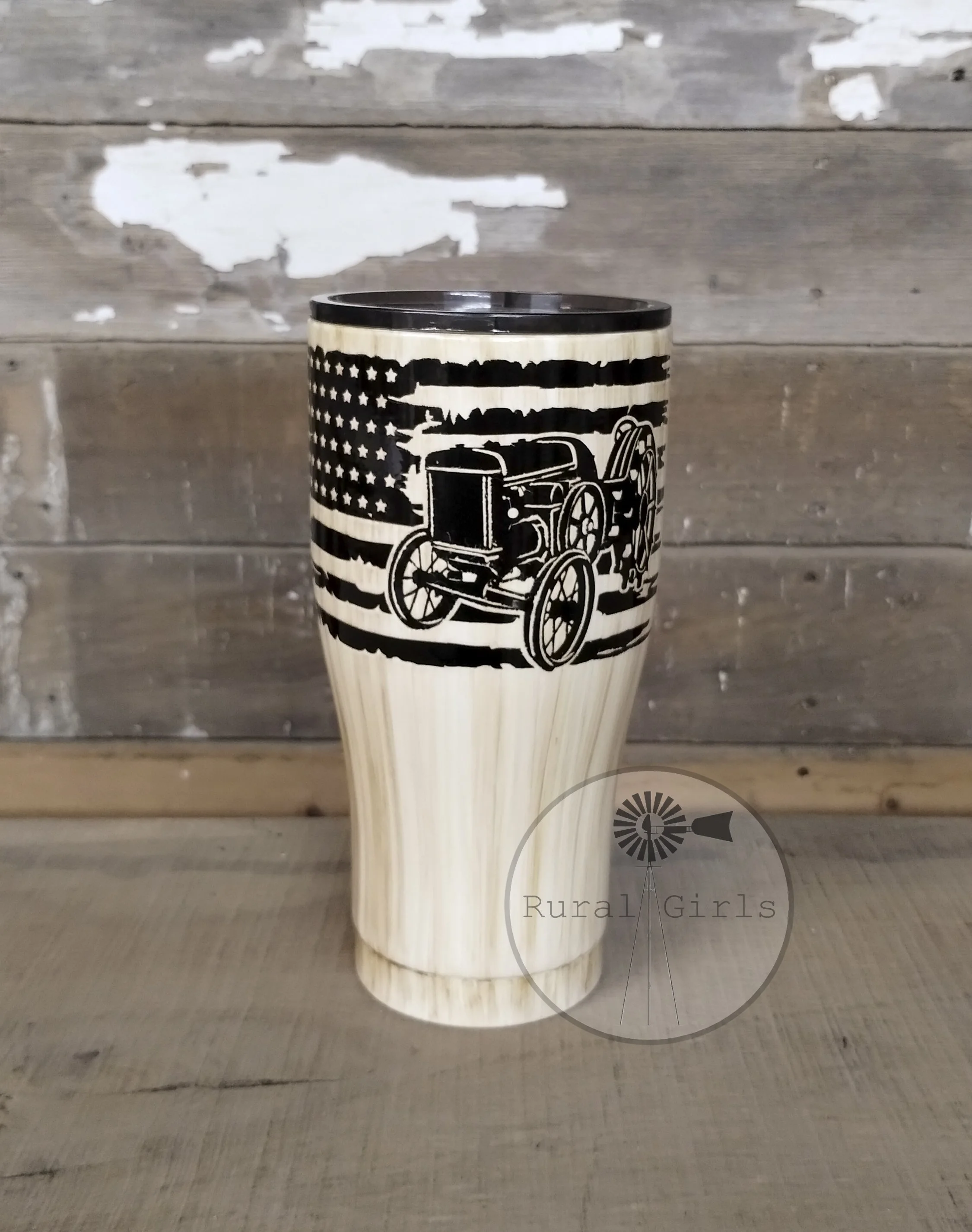 30oz JD Unstyled D on American Flag