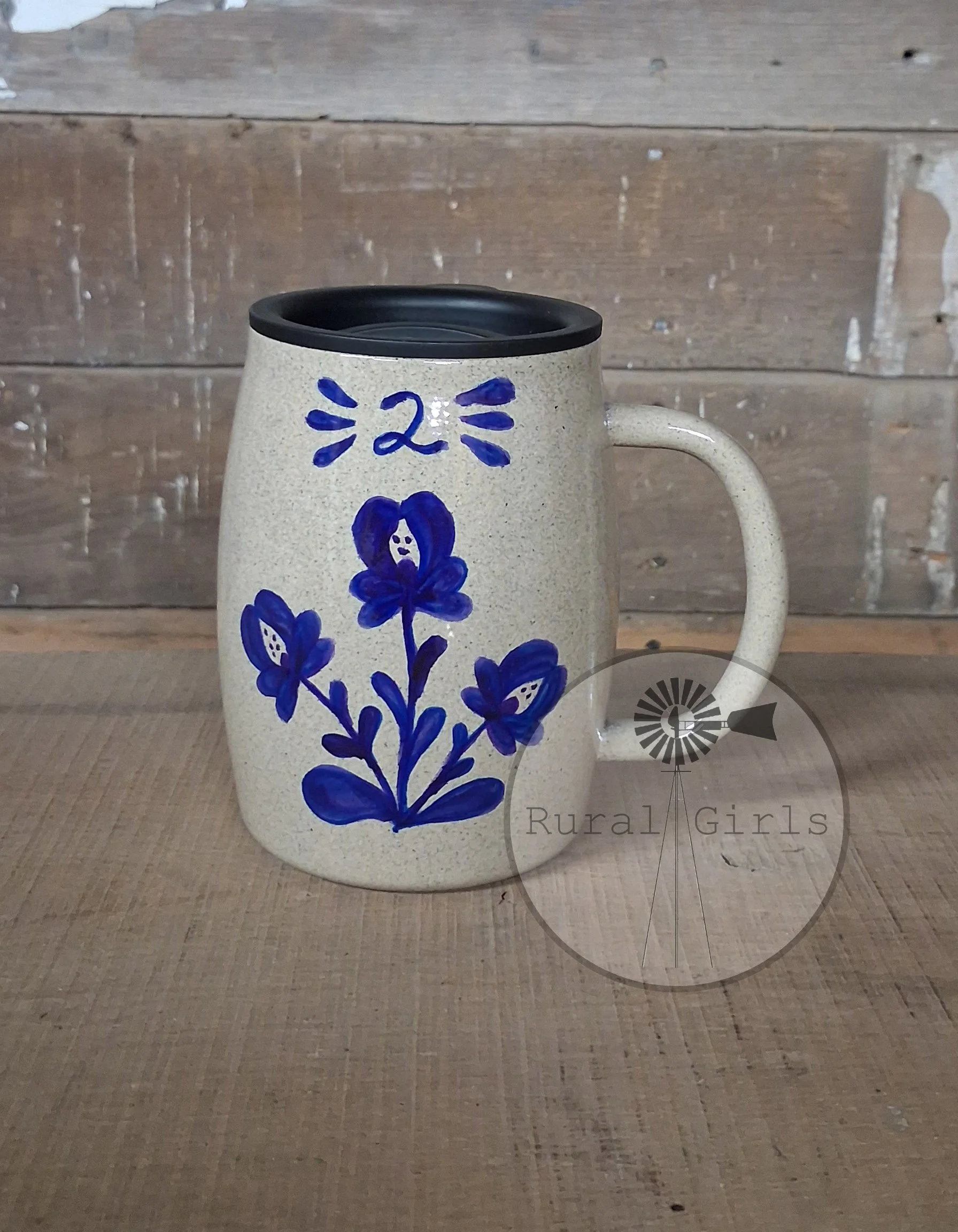 14oz Mug - Blue Crock