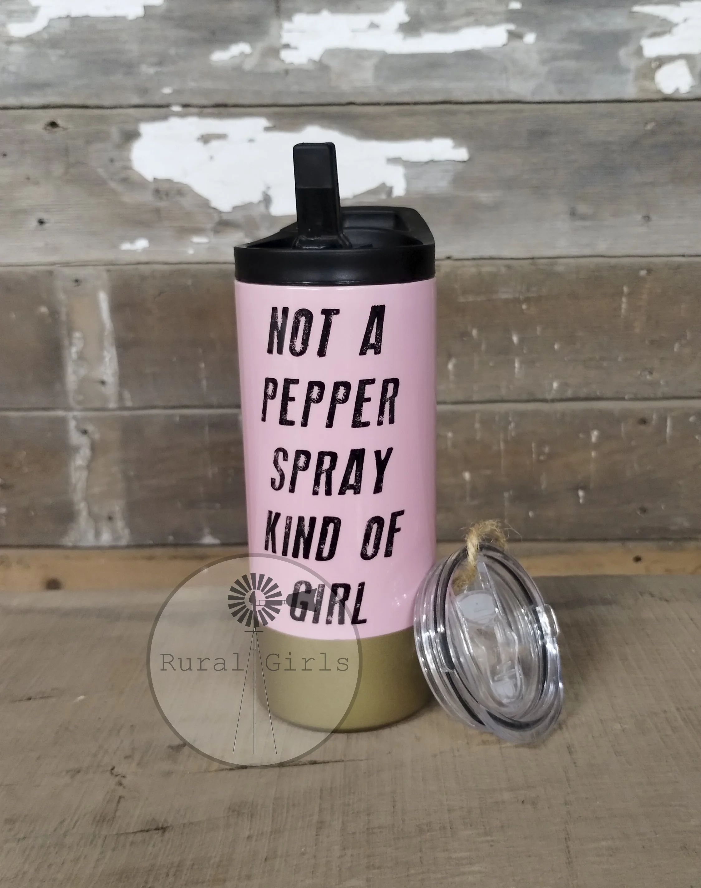 15oz Skinny DUO - Shotgun Shell "NOT a Pepper Spray Kinda Girl"