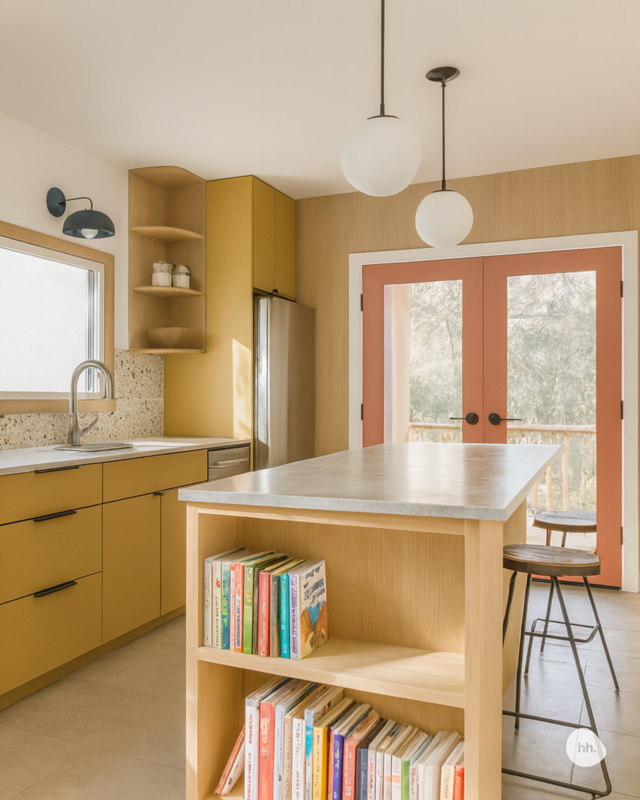 Vibrant Vancouver laneway new build featuring playful color, modern finishes, and passive home design.