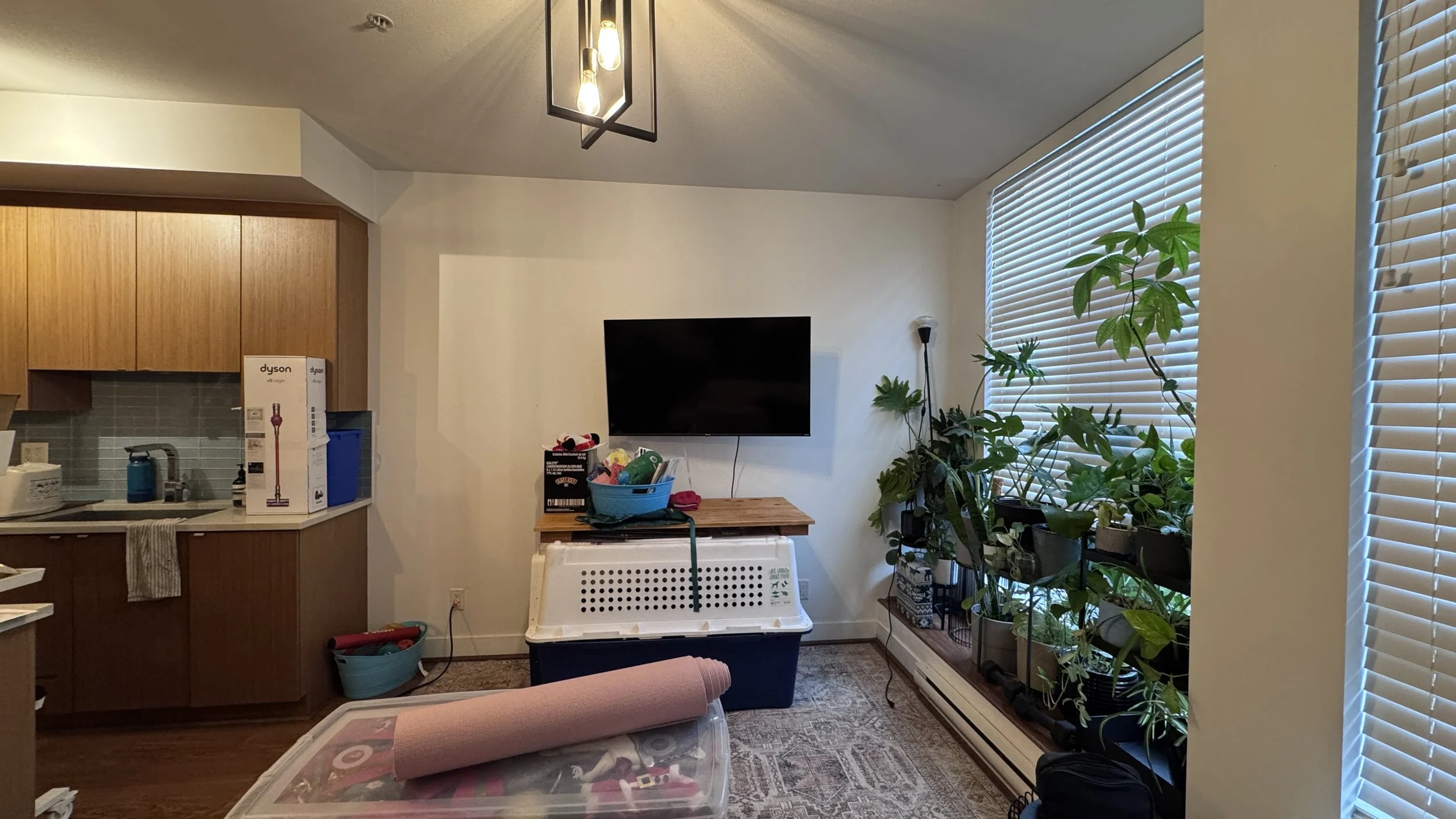 North Vancouver custom millwork by HART HOUS - built-in feature wall millwork designed to make a previously unfinished wall feel finished, functional, and beautiful in a small space.