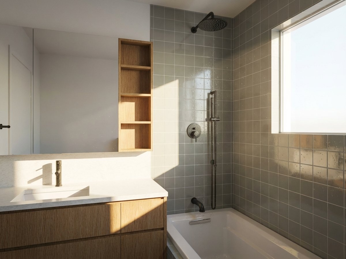 Kitchen & bath design by HART HOUS, infusing Japandi and Mid-Century influences into the homes original character.
