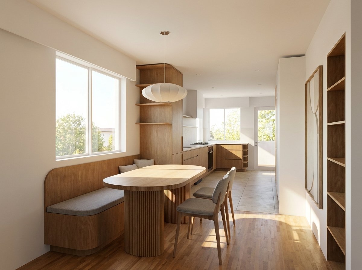 Kitchen & bath design by HART HOUS, infusing Japandi and Mid-Century influences into the homes original character.